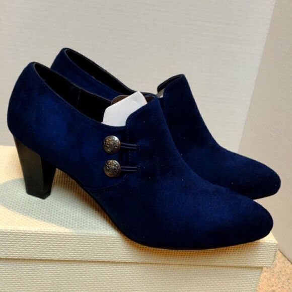 Rialto Blue Suede Shoes - Picture 1 of 5